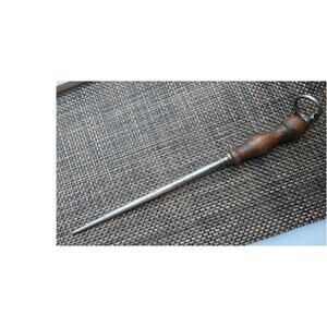 Antique Knife Sharpener Honing 10" Steel Rod Stamped CNCO alligator engraved